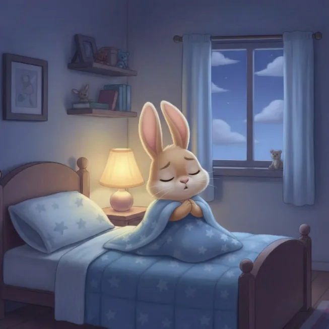 Lumi dort paisiblement dans sa chambre.